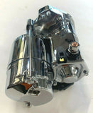 CHROME 1.4 kw HI TORQUE STARTER FOR ALL HARLEY DAVIDSON BIG TWINS 1989 - 2006