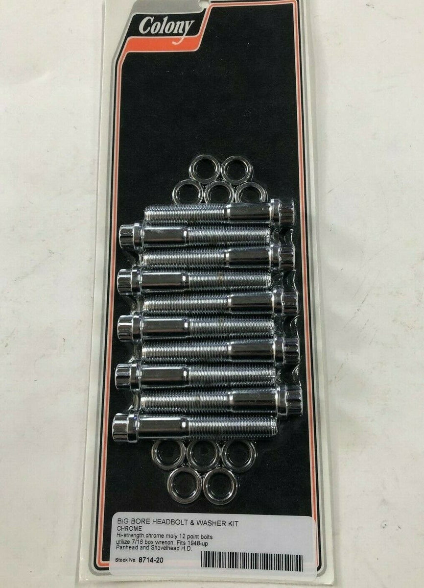 Shovelhead Panhead Head Bolt & Washer Kit 1948 1984 USA MADE Replace