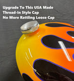 USA MADE Aluminum Billet Vented Gas Cap W/ Weld In Steel Bung