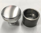 USA MADE Aluminum Billet Vented Gas Cap W/ Weld In Steel Bung
