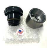 USA MADE Black Billet Vented Gas Cap W/ Weld In Steel Bung (Copy)