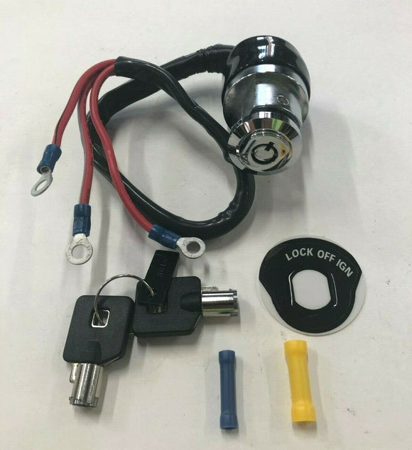 3 Wire 3 Position Round Key Ignition Switch For Harley Big Twin & XL Sportster
