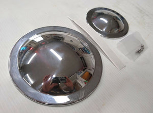 Domed Polished Aluminum Pulley Covers for Five Speed 3" BDL Belt Drives