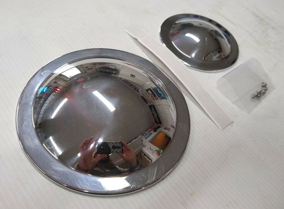 Domed Polished Aluminum Pulley Covers for Five Speed 3
