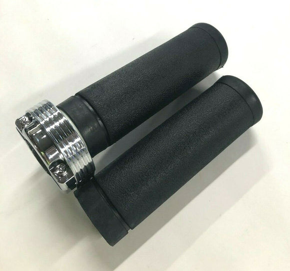 Black Hand Grips With Clamp For Harley Big Twin & XL  1
