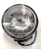 5-3/4" Complete Black Headlight Assembly W/ Indicator Bulb