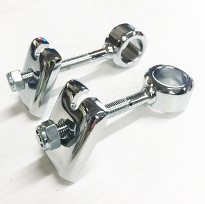 Chrome Axle Chain Adjuster Kit For Harley Davidson FXST Softail Model 08 - 17  Part # RCP75825  High Quality Chromed Steel