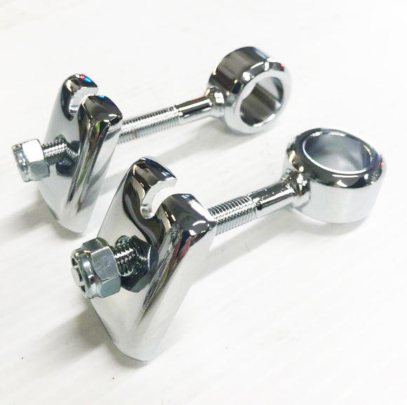 Chrome Axle Chain Adjuster Kit For Harley Davidson FXST Softail Model 08 - 17  Part # RCP75825  High Quality Chromed Steel
