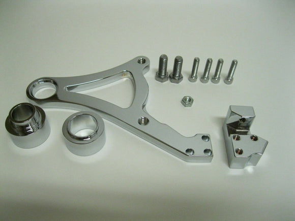 Polished Rear Caliper Hanger for Softail 2000-Later w/ 3/4