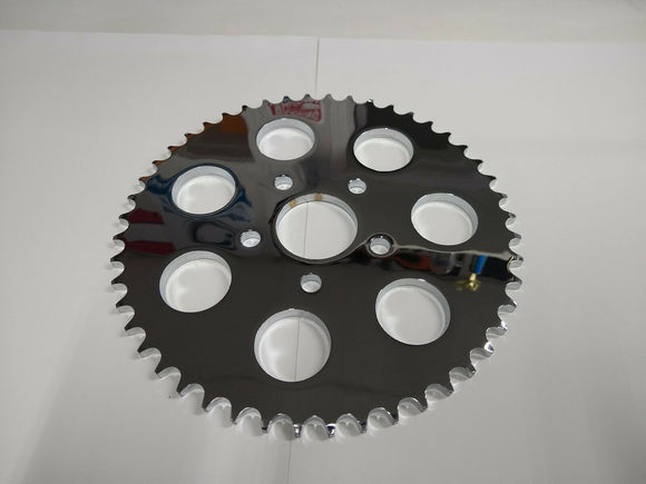 Chrome 48 Tooth Flat Sprocket For XL FXST & FXD 1986/99 W/ 530 Chain