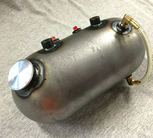 Round Pill Style Side Fill Custom Oil Tank W/ Sight Gauge