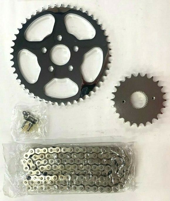 Silver Chain Drive Sprocket Conversion Kit For 5 Speed Harley Softail 1986-1999