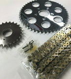Gold Chain Drive Sprocket Conversion Kit For 5 Speed Harley Softail 1986-1999