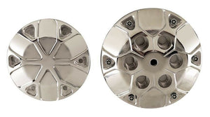 Polished Tuxedo Pressure Plate & Motor Cap For Ultima 2" Old School Belt Drives