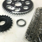 Silver Chain Drive Sprocket Conversion Kit For 5 Speed Harley Sportster W/ 130/150 Tire